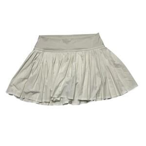 aerie Pleated Tennis Midi Skirt White